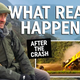youtube thumbnail of richard hammond sitting on a mountaintop reminiscing about his near-fatal jet car crash. text on the screen reads "what really happened? after the crash" with an inset image of the crash that nearly killed hammond